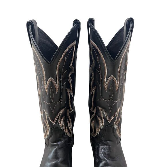 Justin Men’s Royal Classic 1419 Black Leather Western Cowboy Boots Size 8B main image 5